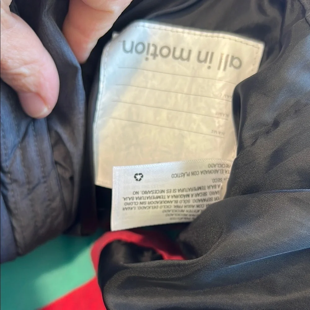 All in Motion Kids Charcoal and Teal Puffer Jacket